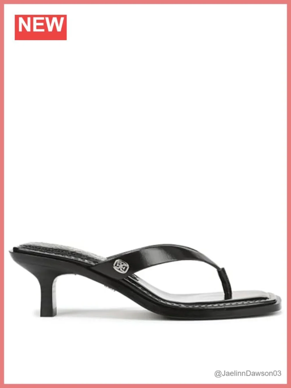 Sam Edelman Dollie Kitten Heel Thong Sandals Women's Square Toe Slip-On Heeled